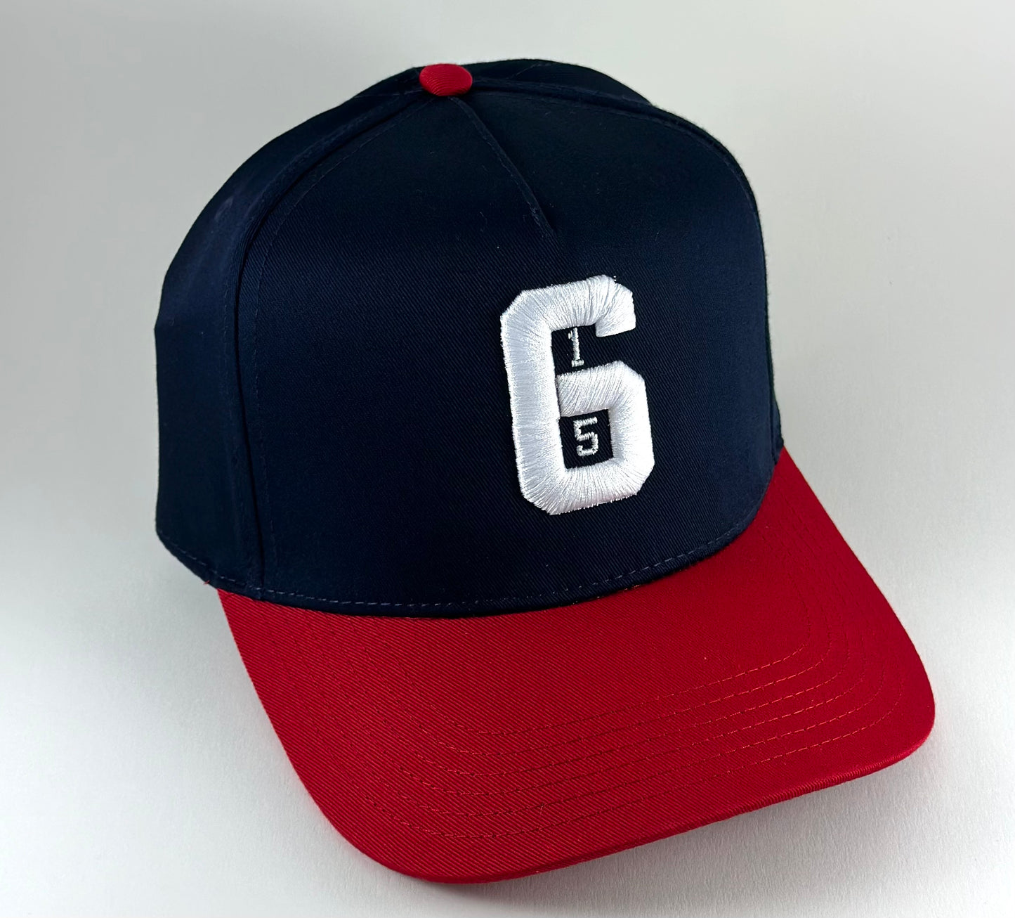 615 Red & Navy Blue Snapback Hat