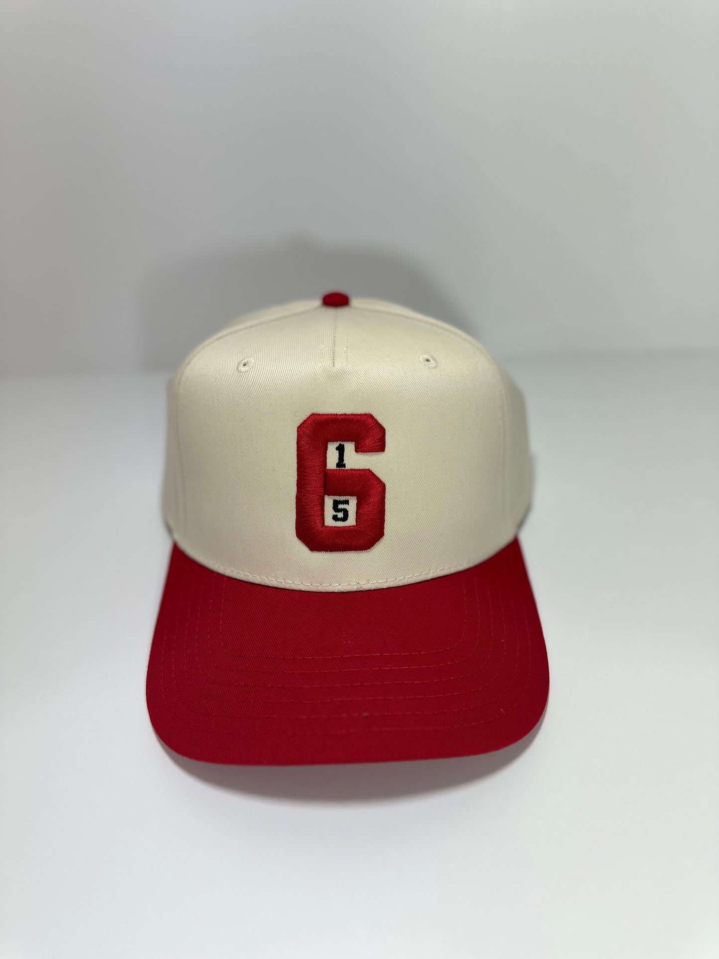 615 Natural and Red Snapback Hat