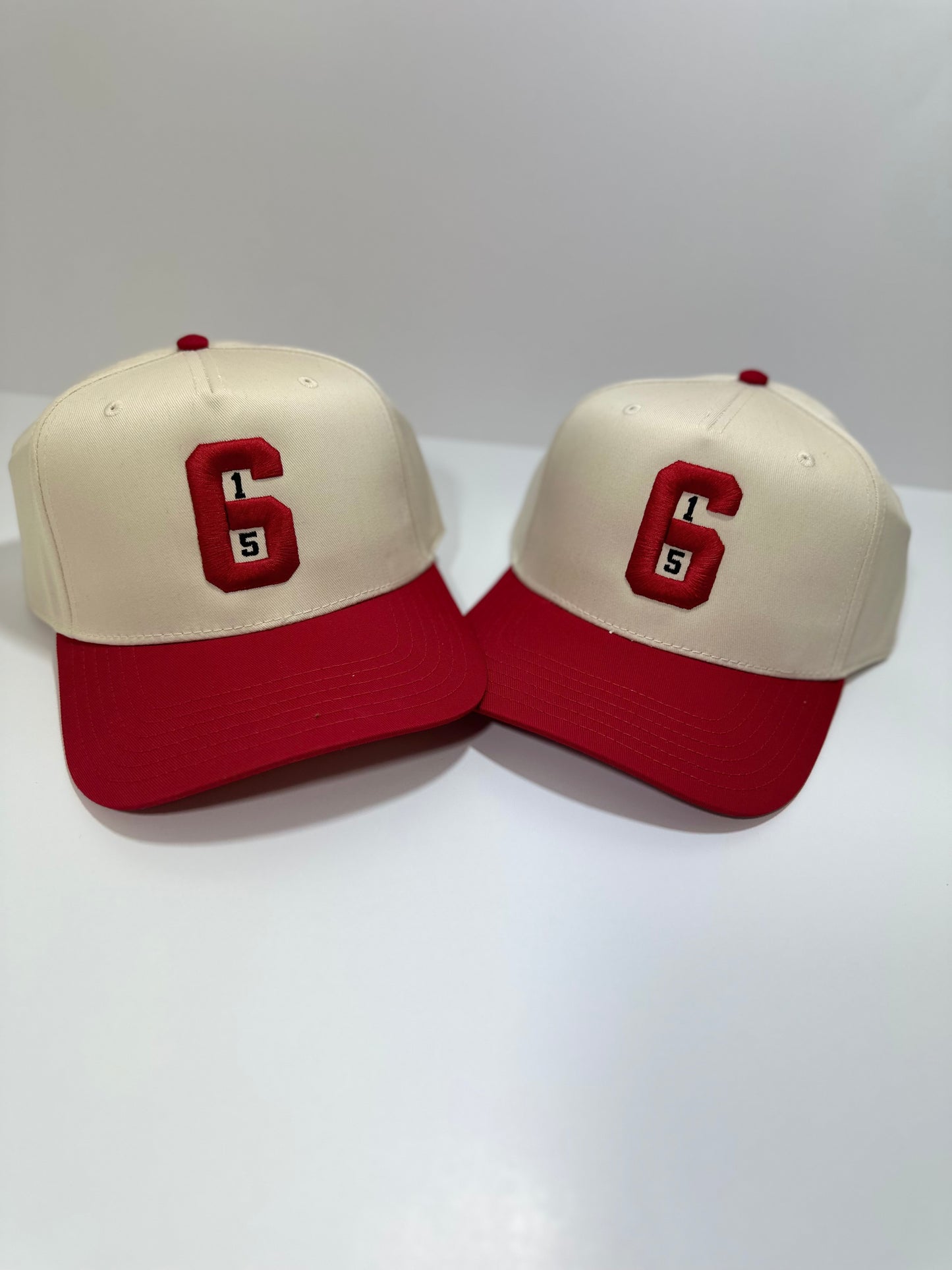615 Natural and Red Snapback Hat