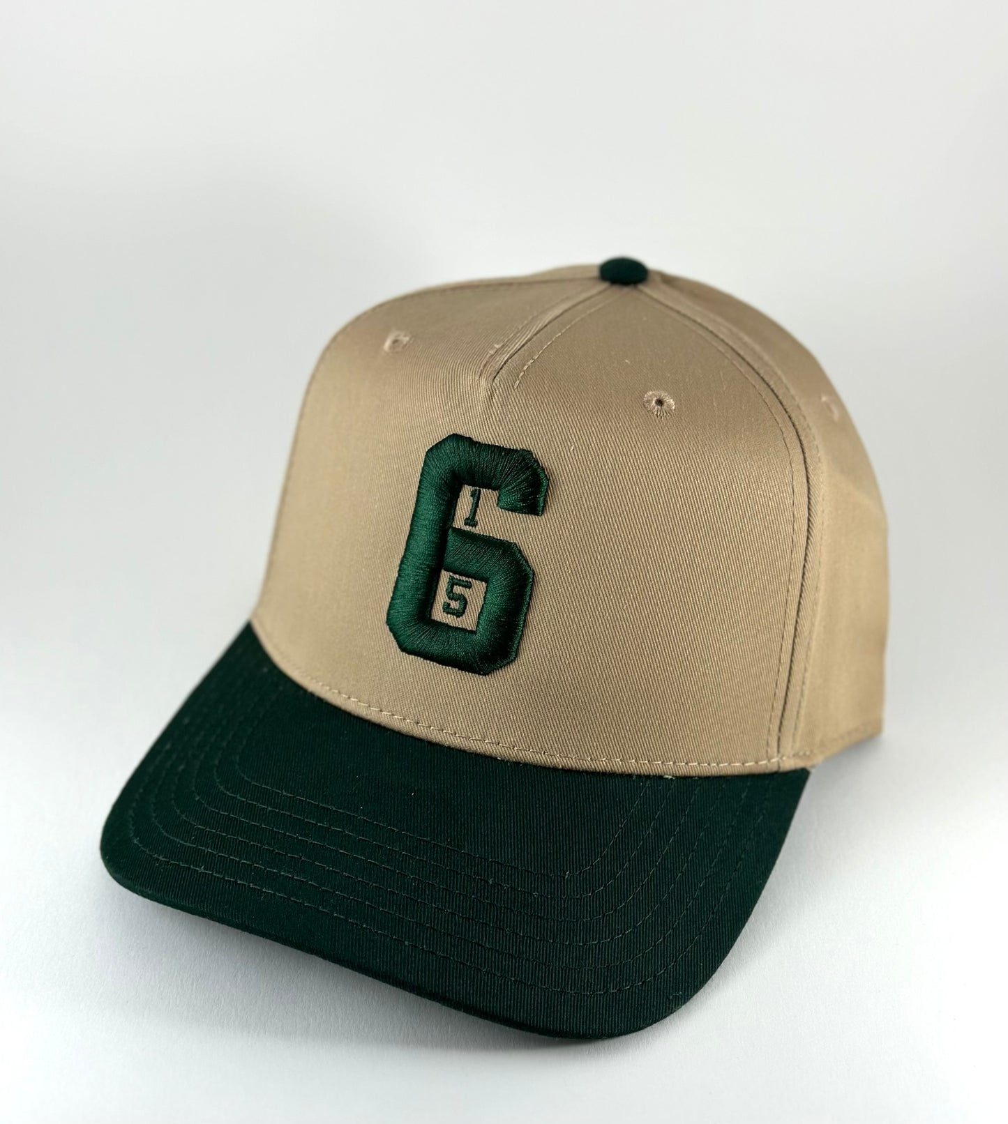 615 Khaki & Green Snapback Hat