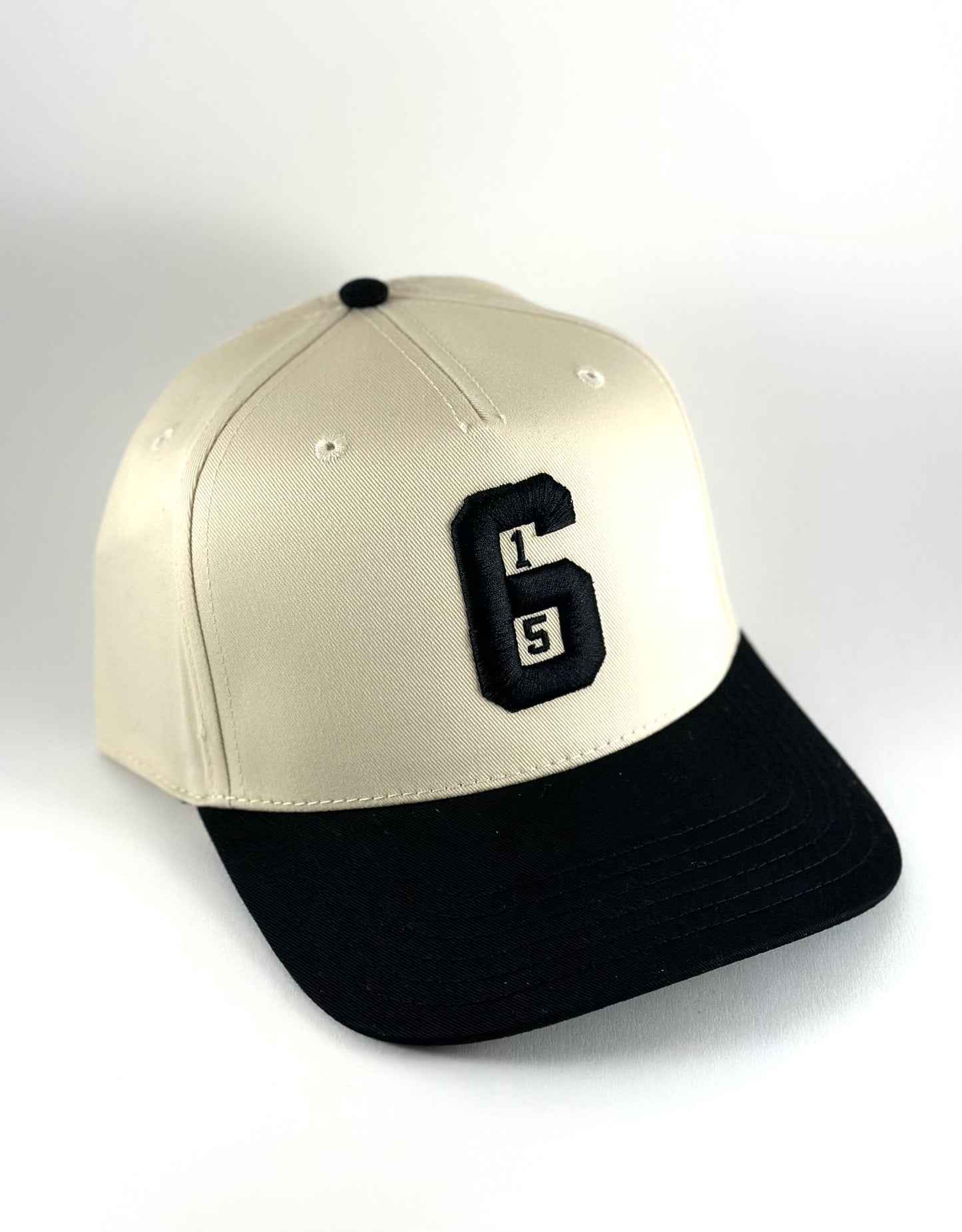 615 Natural & Black Snapback Hat