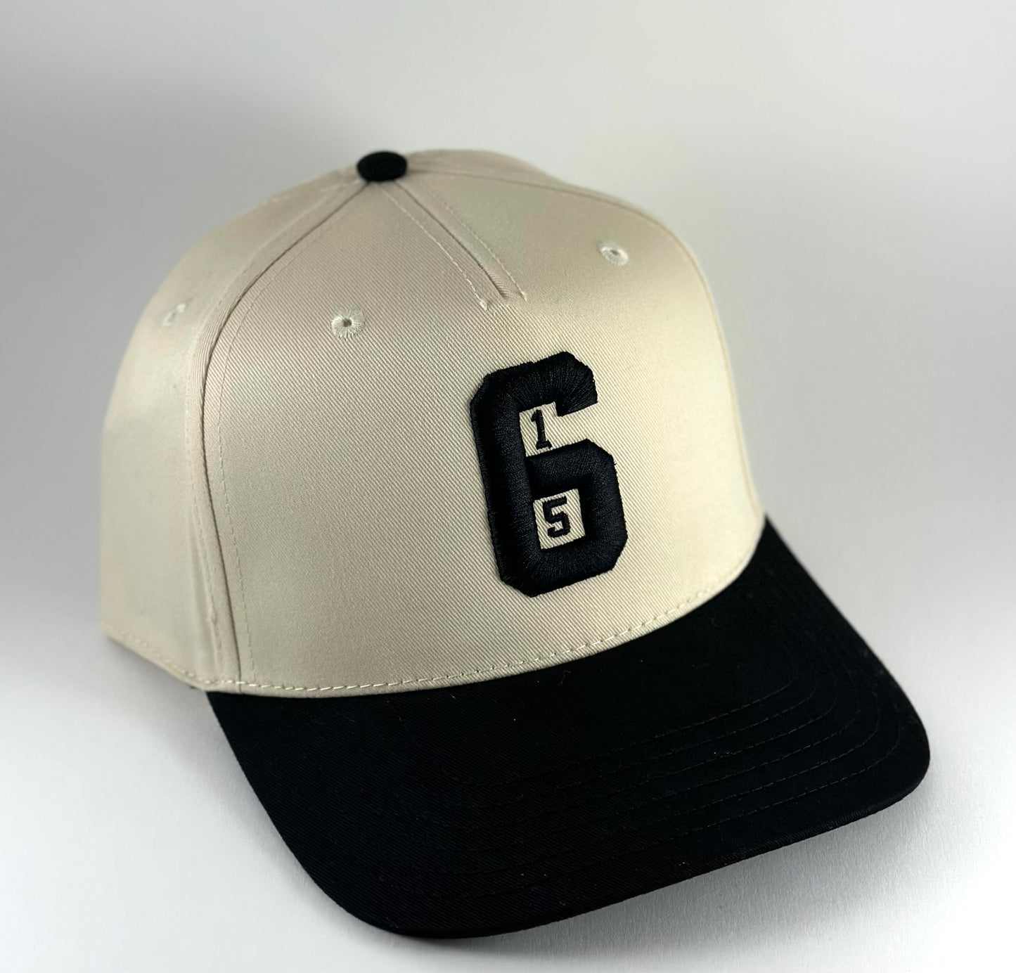 615 Natural & Black Snapback Hat
