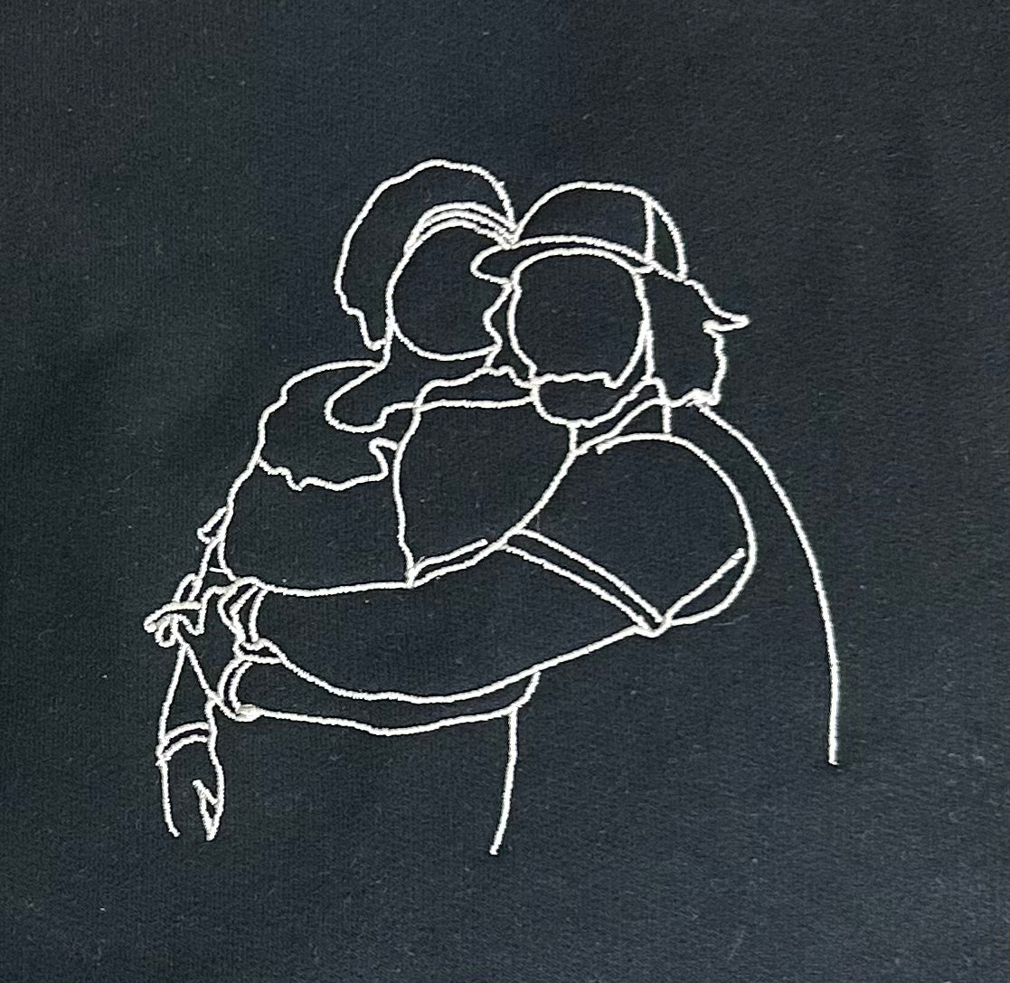 CUSTOM SWEATSHIRT PHOTO OUTLINE