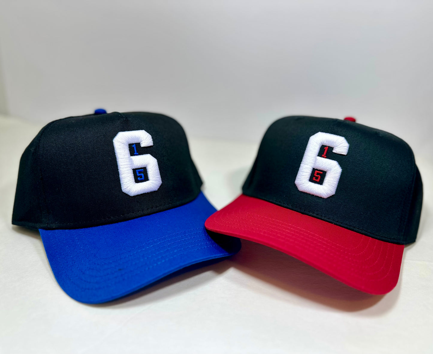 615 Black White & Blue Snapback Hat