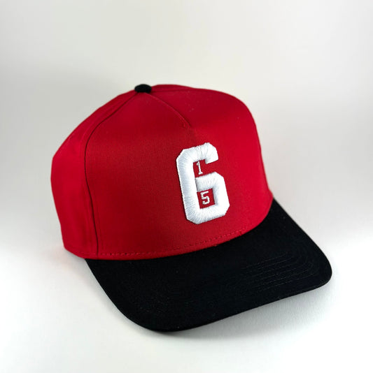 615 Red White & Black Snapback Hat