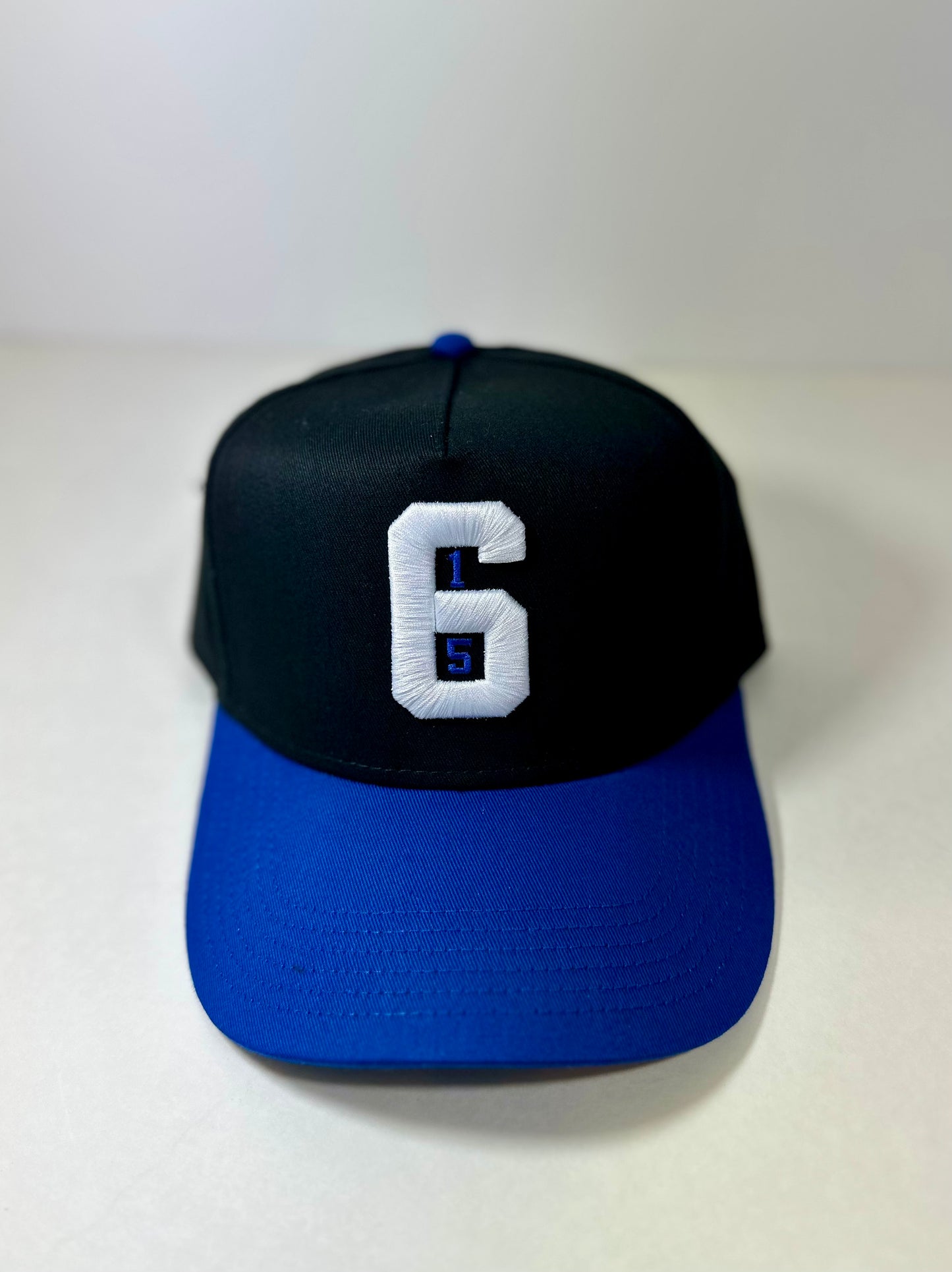 615 Black White & Blue Snapback Hat