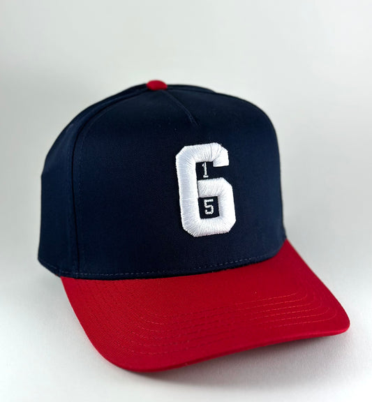 615 Red & Navy Blue Snapback Hat