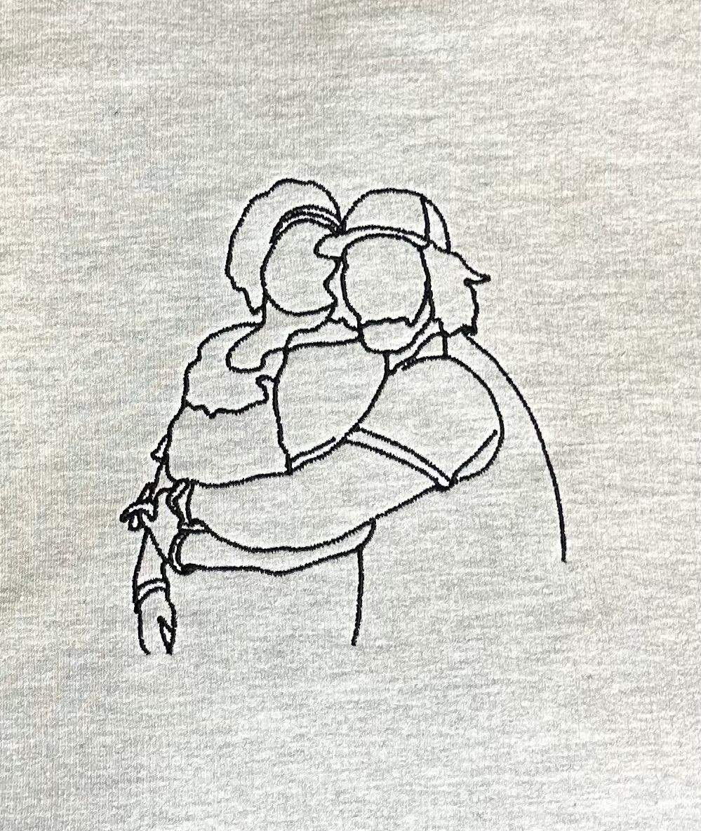 CUSTOM SWEATSHIRT PHOTO OUTLINE